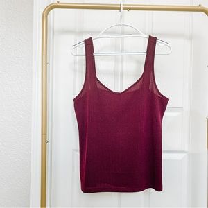 Women’s Large Ribbed Sweater V neck Tank Top from Loft